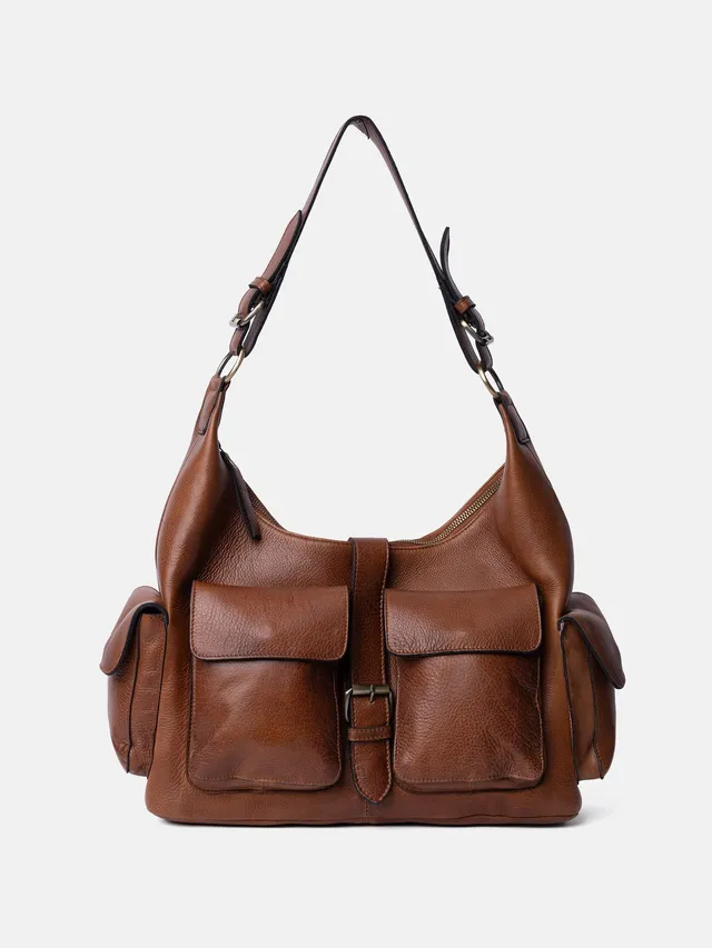 RE:DESIGNED Solvej Large Schultertasche Walnut
