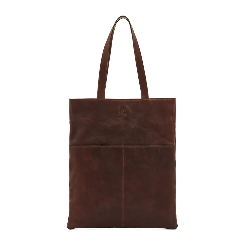 Il Bisonte Oriuolo Shopper Vollleder Kaffee Herren
