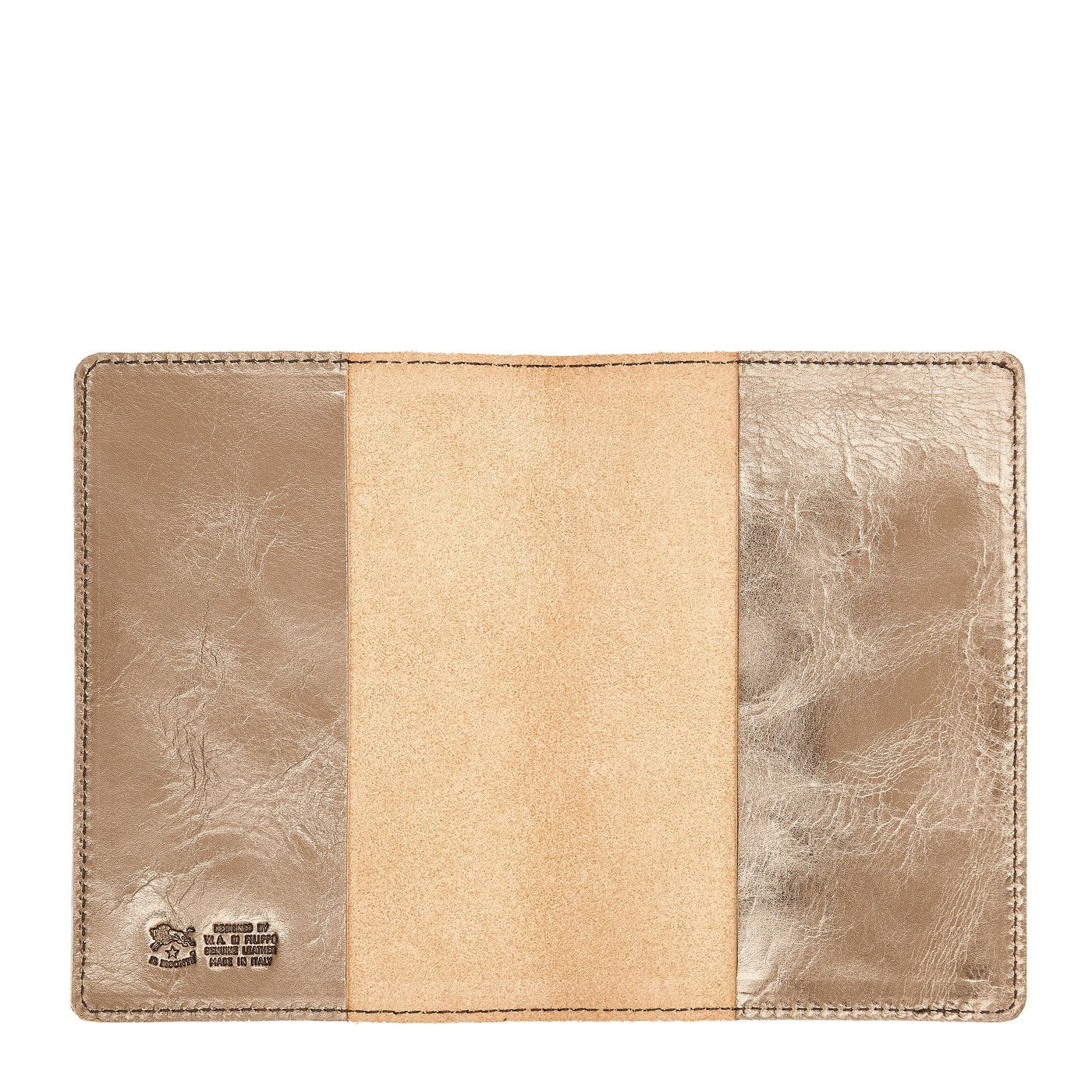Il Bisonte Reisepasshülle Passetui Bronze Metallic Leder
