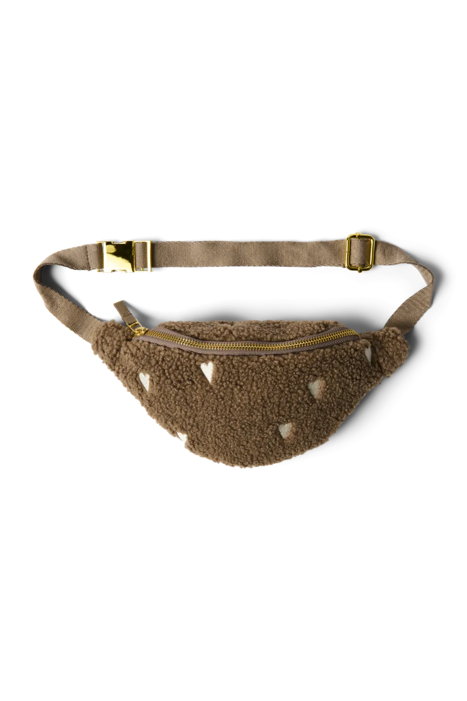 Studio Noos Teddy Mini Fanny Pack Bauchtasche Brown Hearts