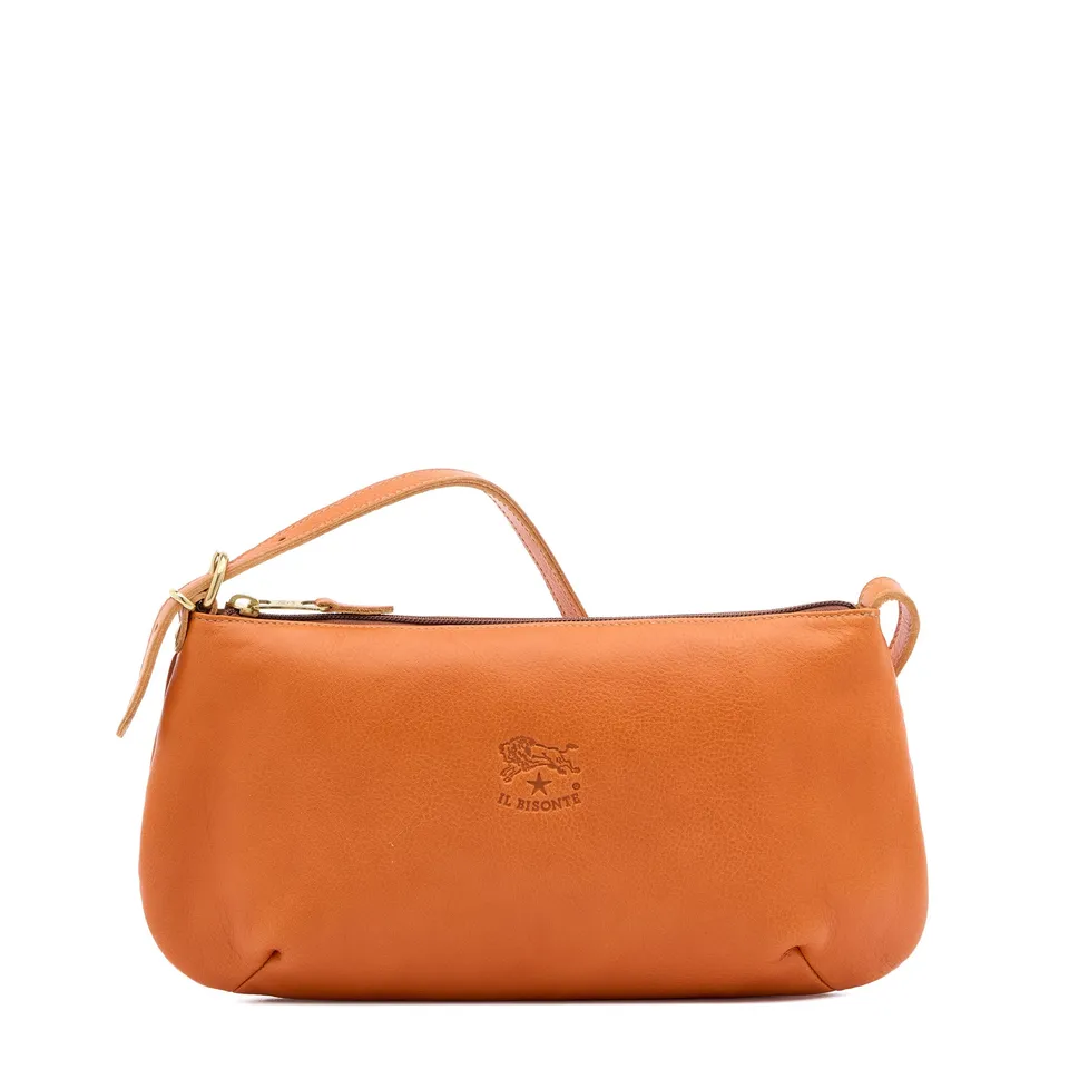 Il Bisonte Schultertasche Damen Vollleder karamell