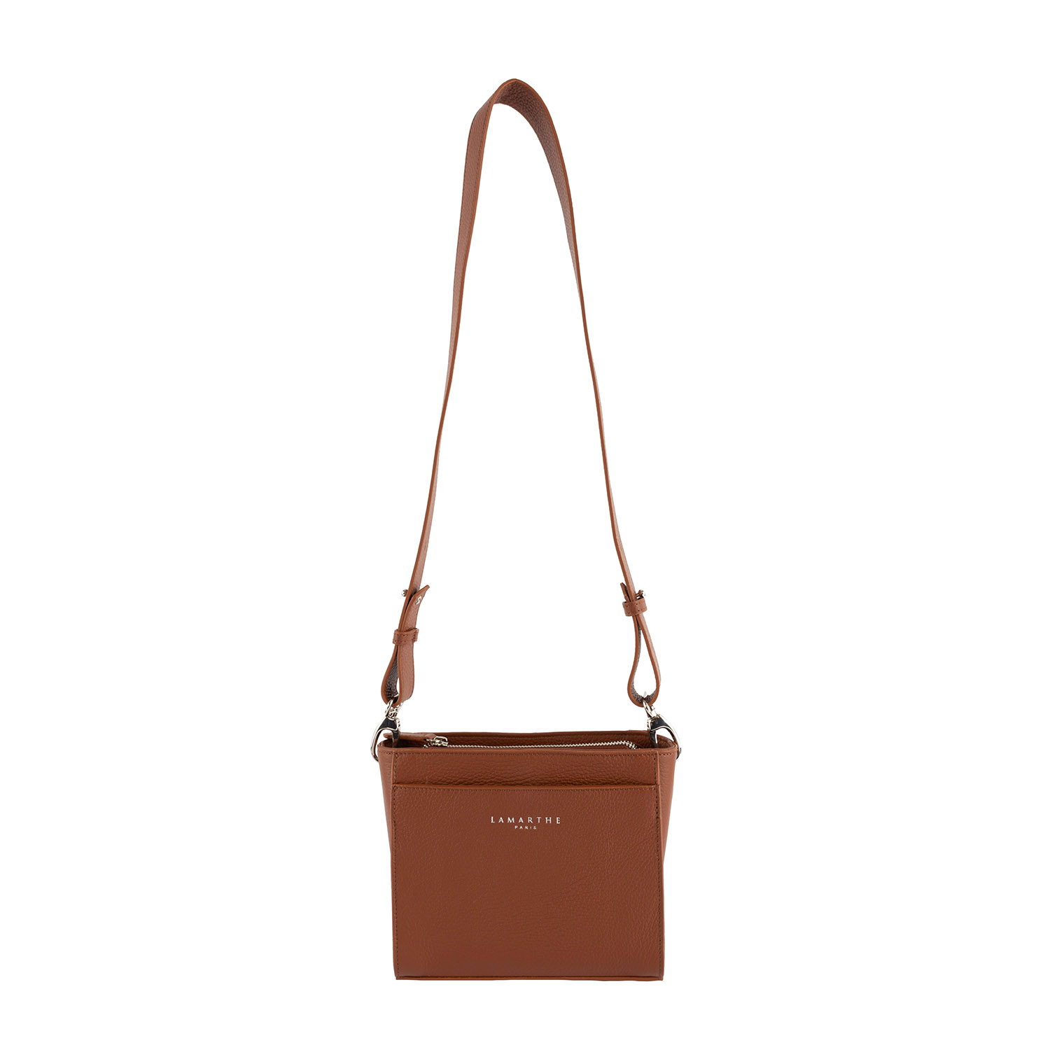 Lamarthe Fidèle Umhängetasche Cognac Vollleder