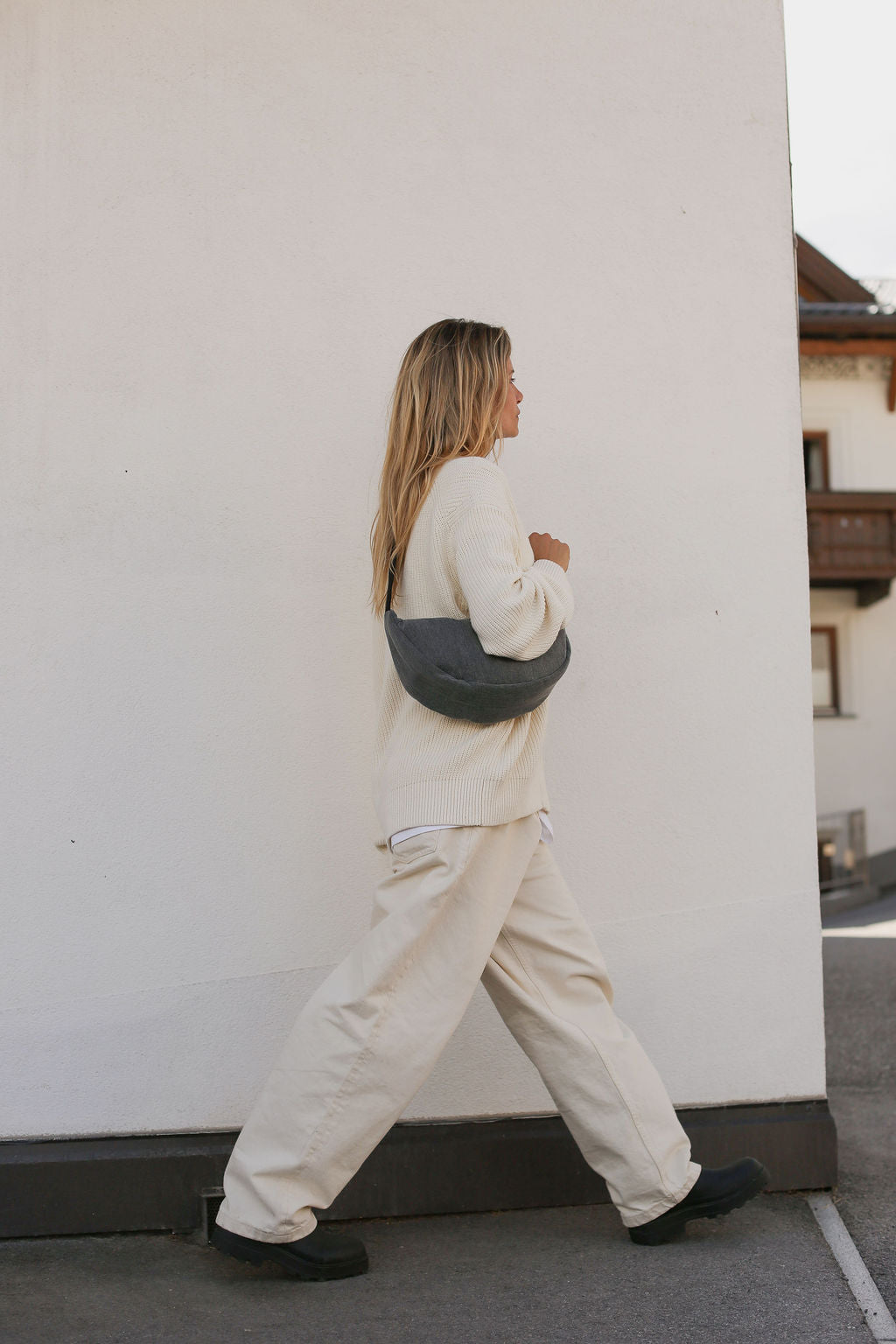 Studio Noos Denim Adult Bauchtasche Grau Gürteltasche