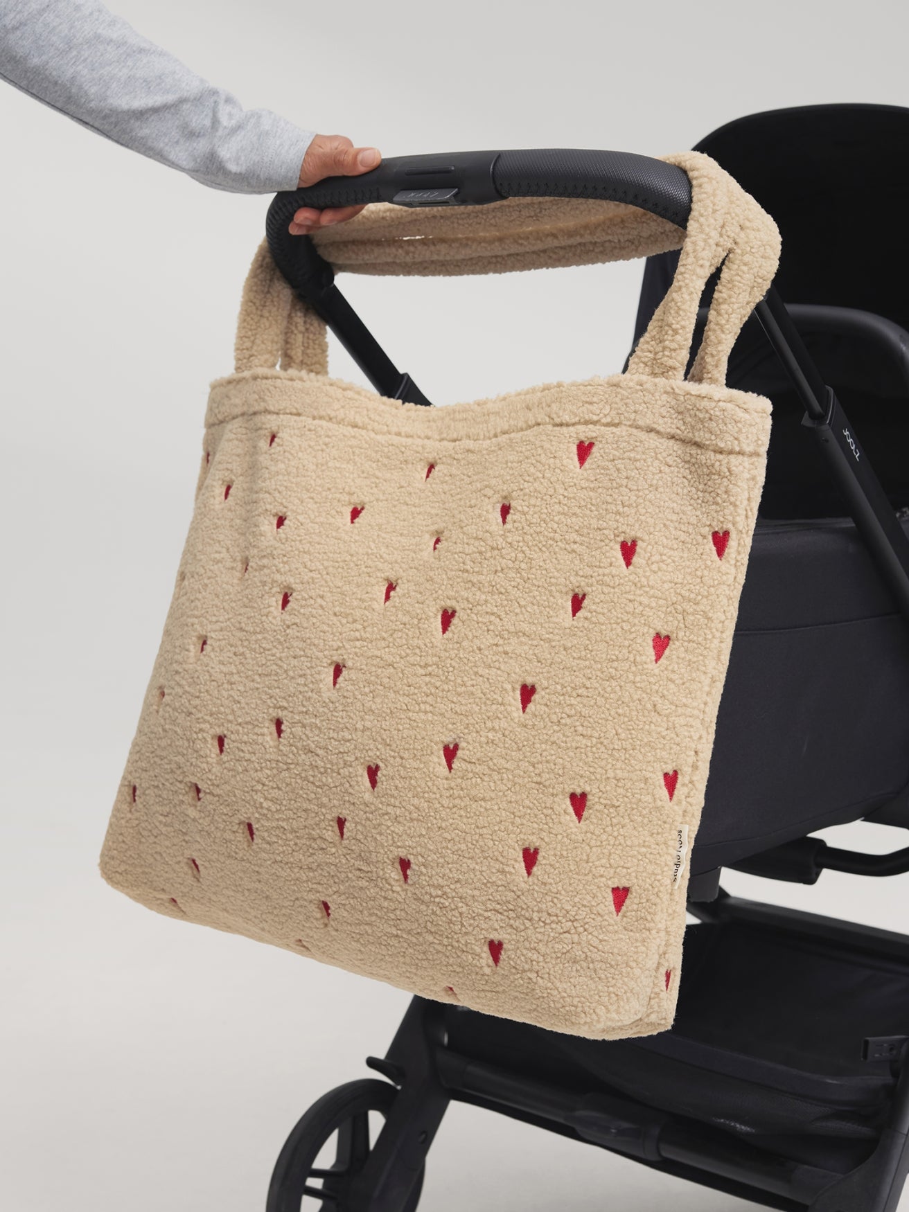 Studio Noos Teddy Mom Bag Wickeltasche Ecru Hearts