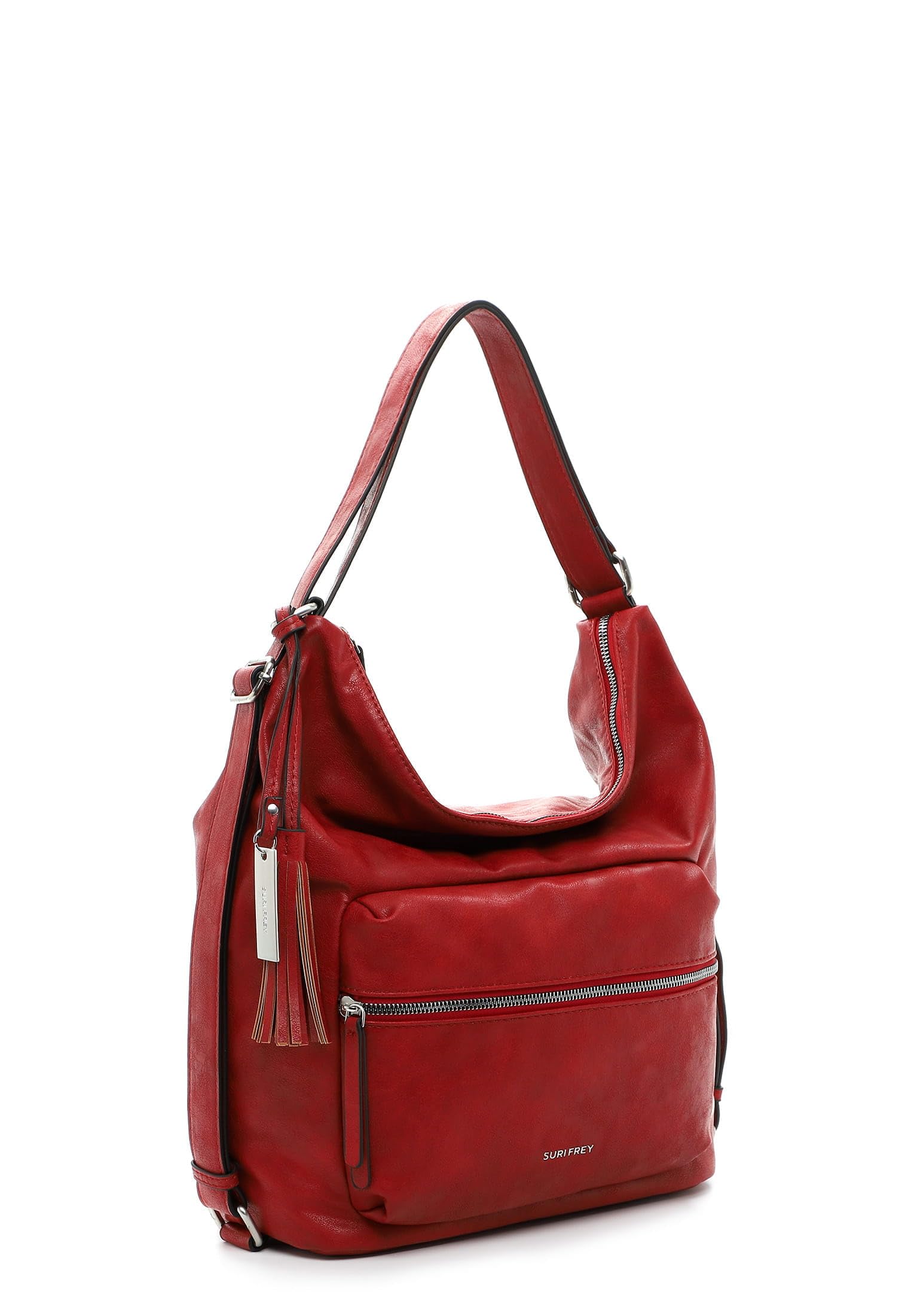 SURI FREY Carly Rucksack Rot 2-in-1 Umhängetasche