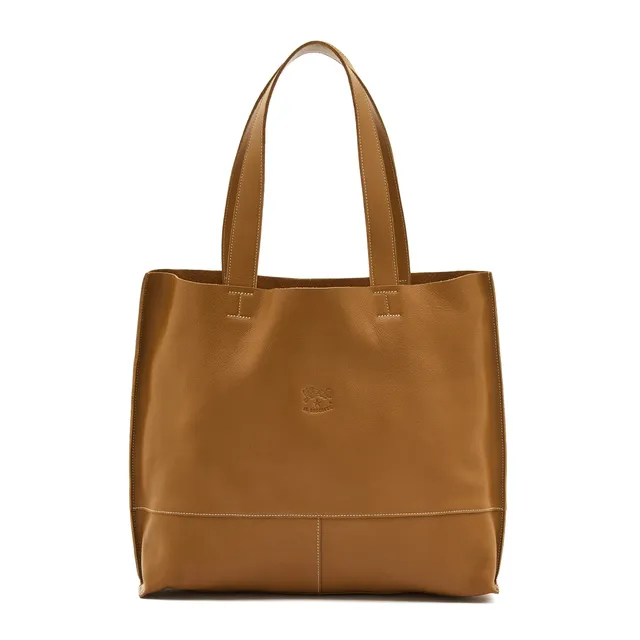 Il Bisonte Talamone Shopper Rindsleder gianduia
