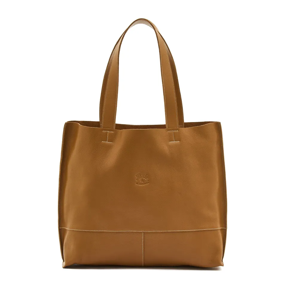 Il Bisonte Talamone Shopper Rindsleder gianduia