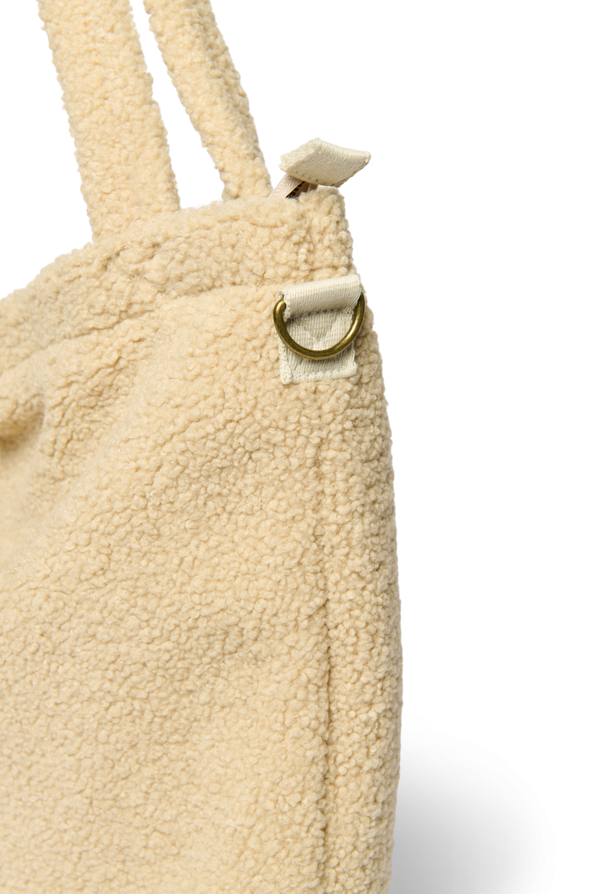 Studio Noos Teddy Wickeltasche Ecru mit Flaschenhalter Teddystoff