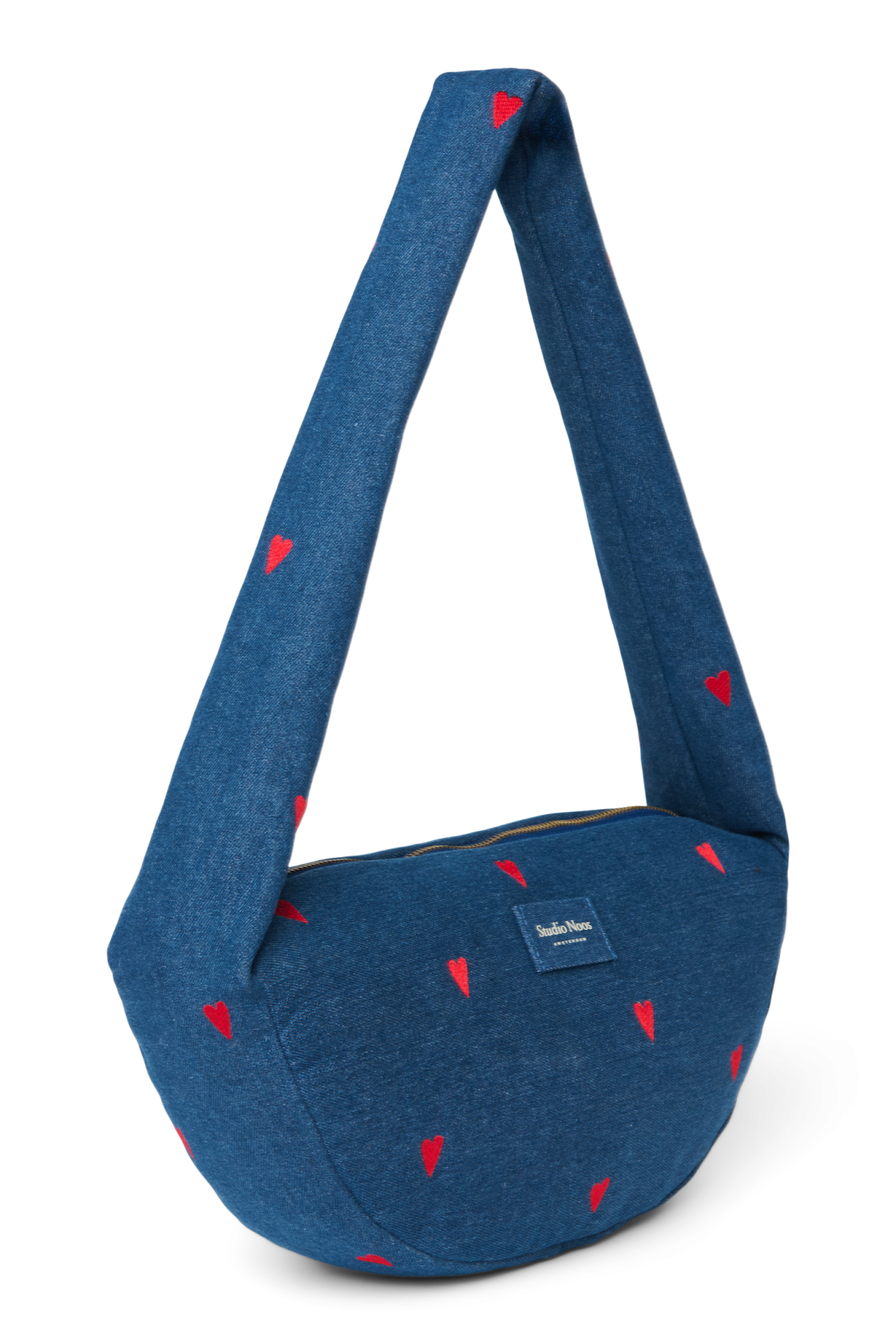 Studio Noos Denim Mini Umhängetasche Dark Blue Herzen Denim