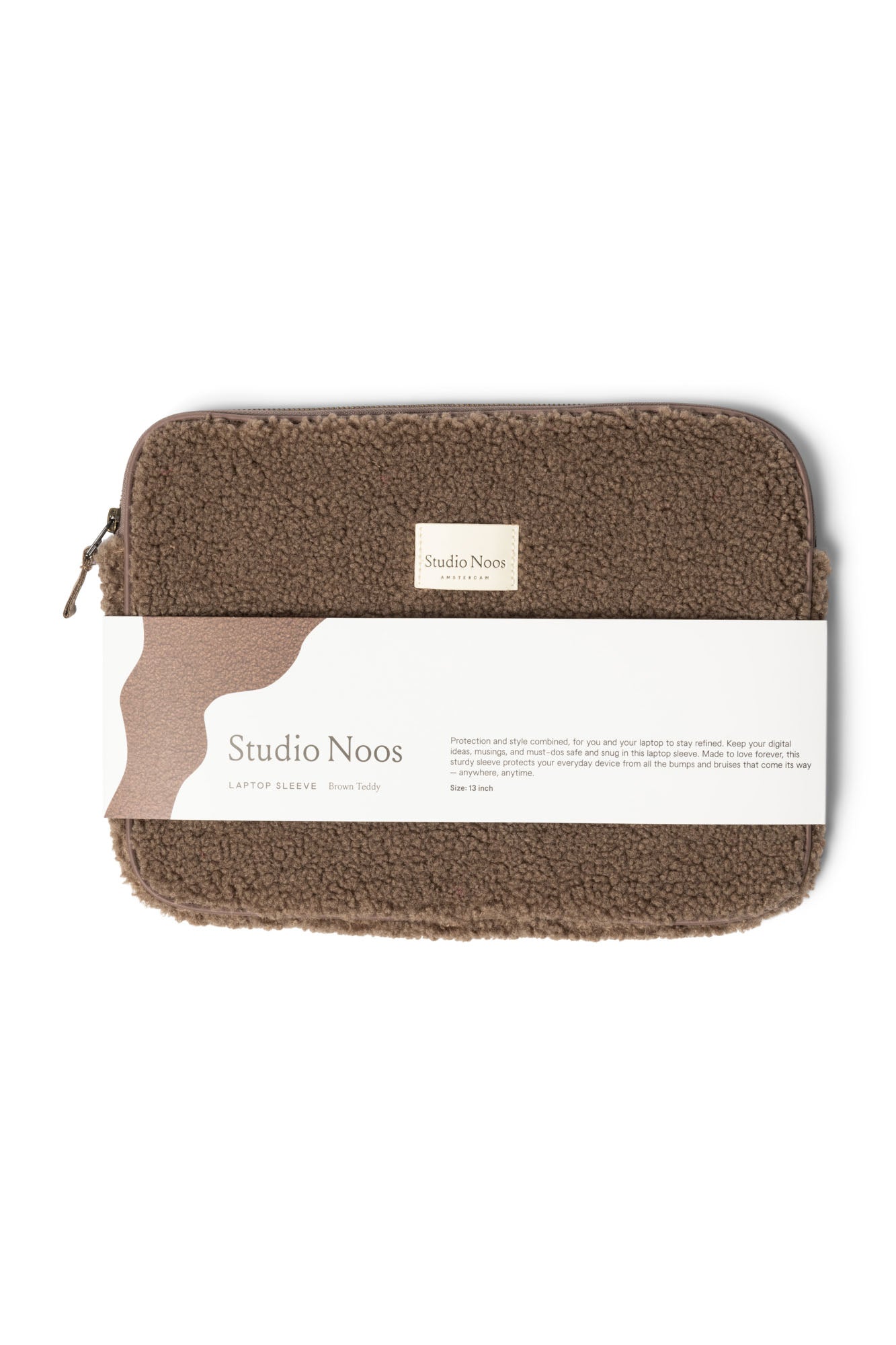 Studio Noos Teddy 13 Zoll Laptophülle Braun Teddyplüsch