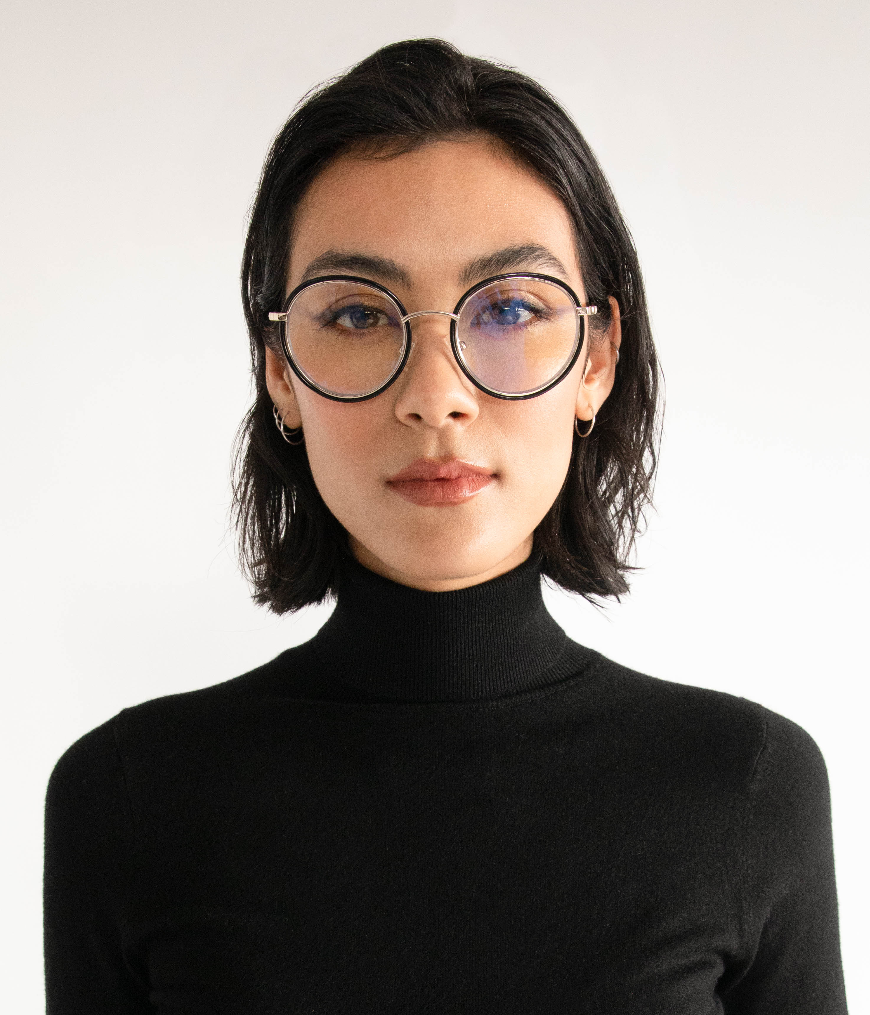 Matt & Nat Ayme-3 Lesebrille Rund Schwarz Stärke 2,0 Blaulicht