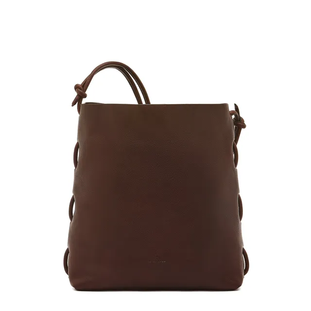 Il Bisonte Snodo Handtasche Kaffee Vollleder