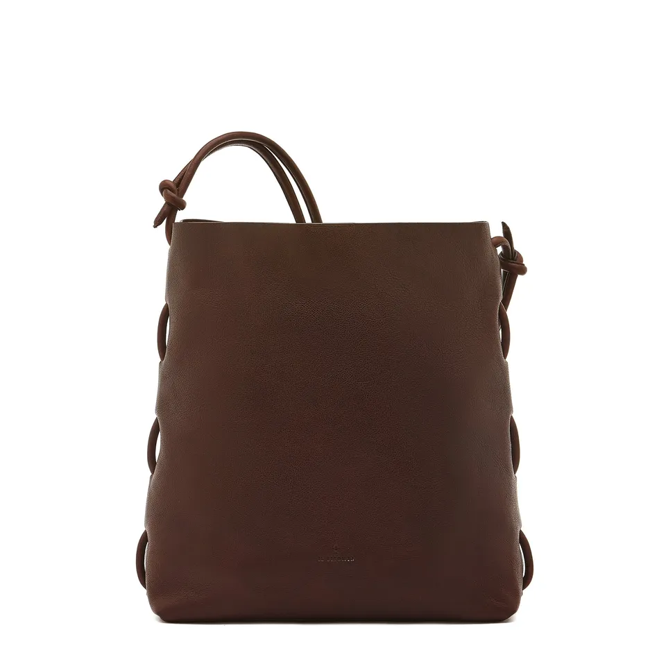 Il Bisonte Snodo Handtasche Kaffee Vollleder