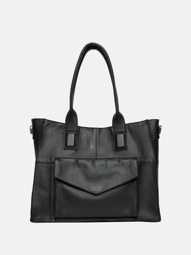 RE:DESIGNED Otilia Urban Schultertasche Schwarz Vollleder