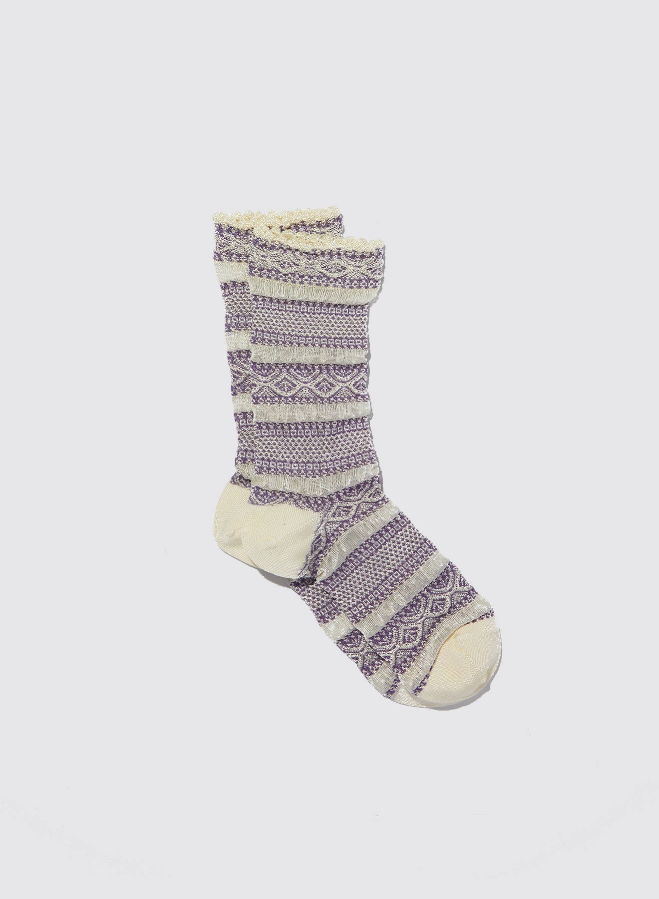 Maria la Rosa Lacy WSS26.05 Socken smaragd Jacquard