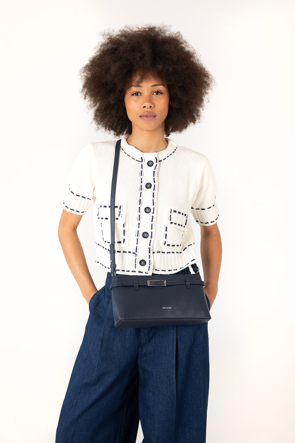 Matt & Nat Mireille Clutch Umhängetasche schwarz