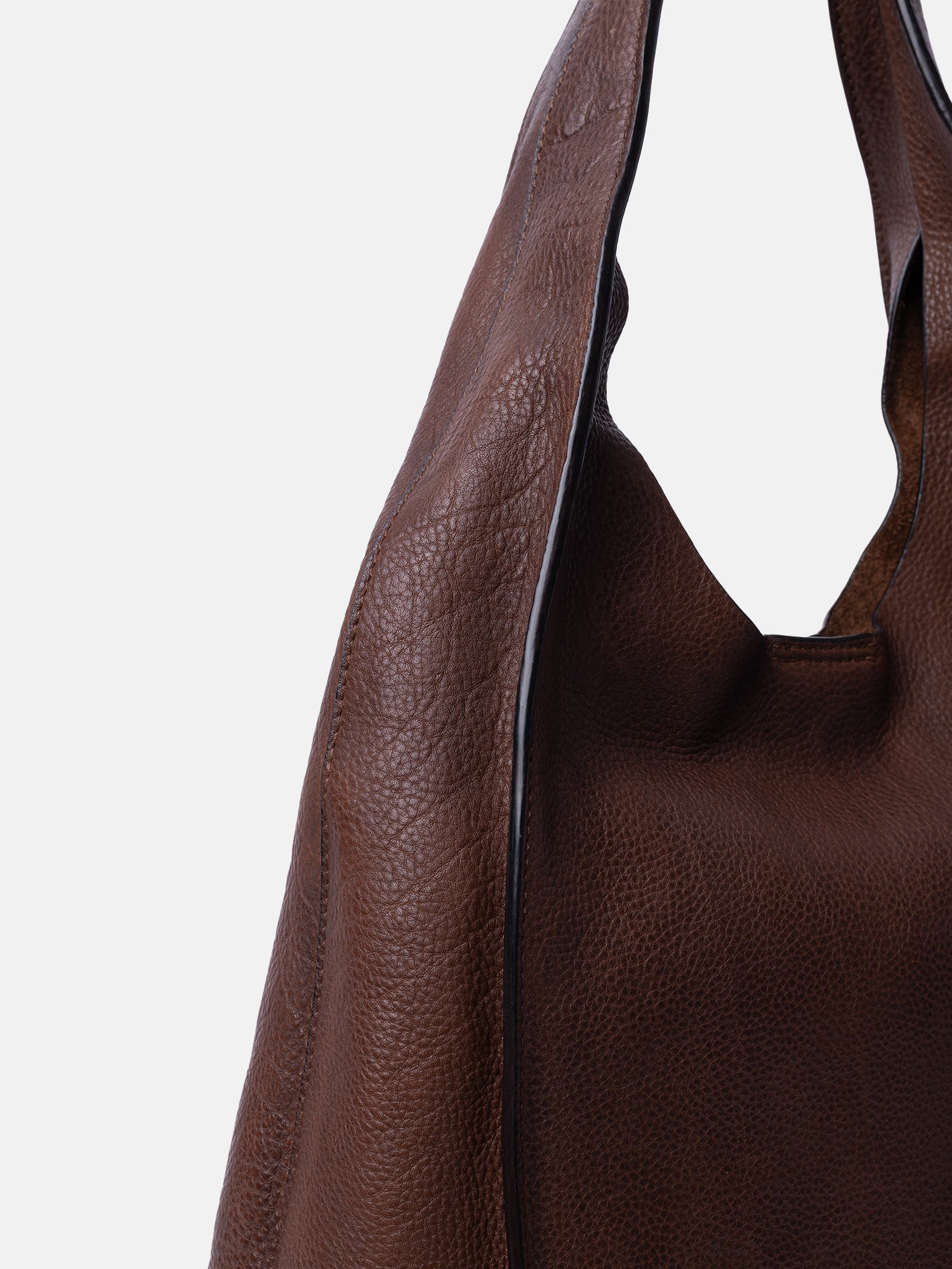 RE:DESIGNED Siv Big Schultertasche Brown Vollleder