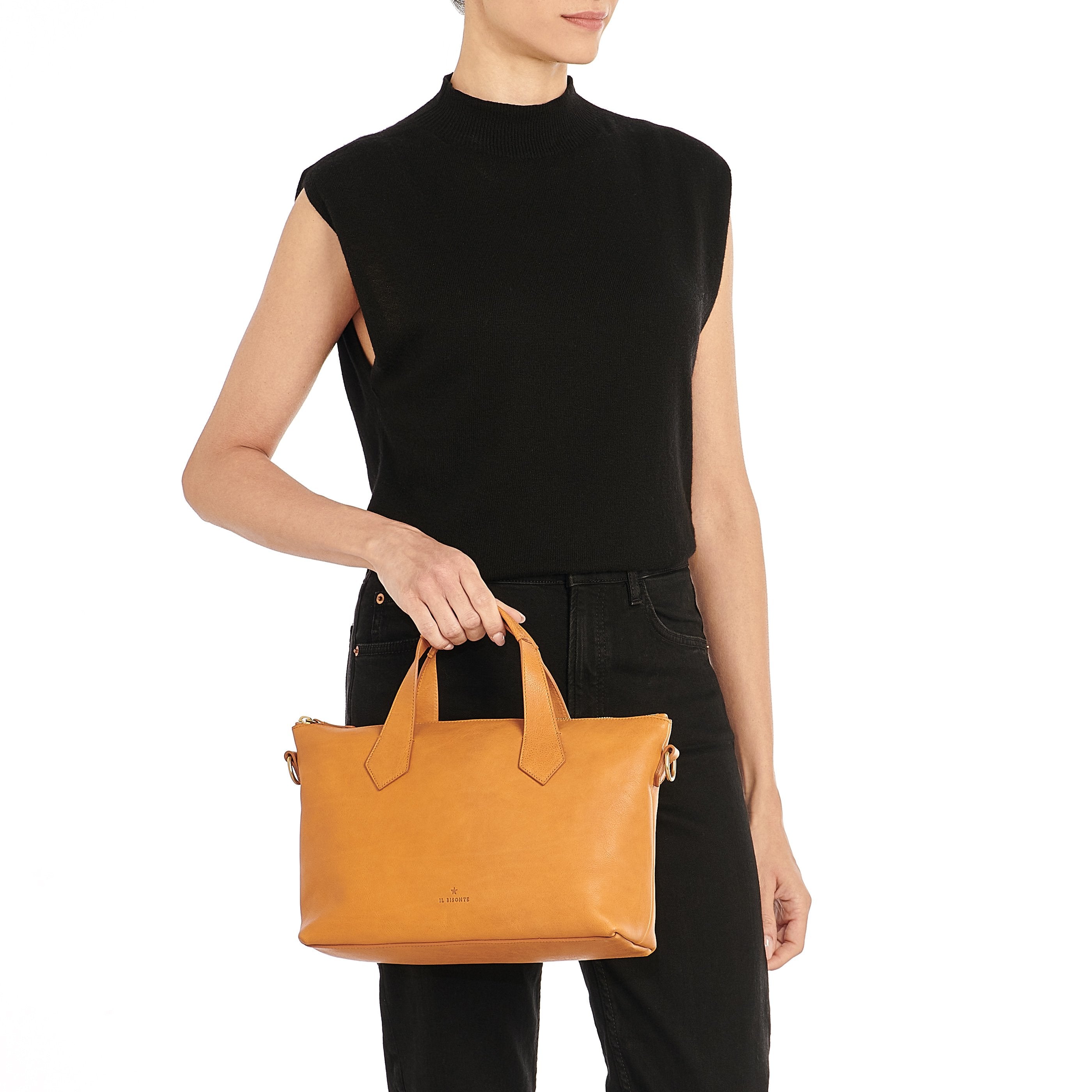 Il Bisonte Le laudi Handtasche naturale Vollleder