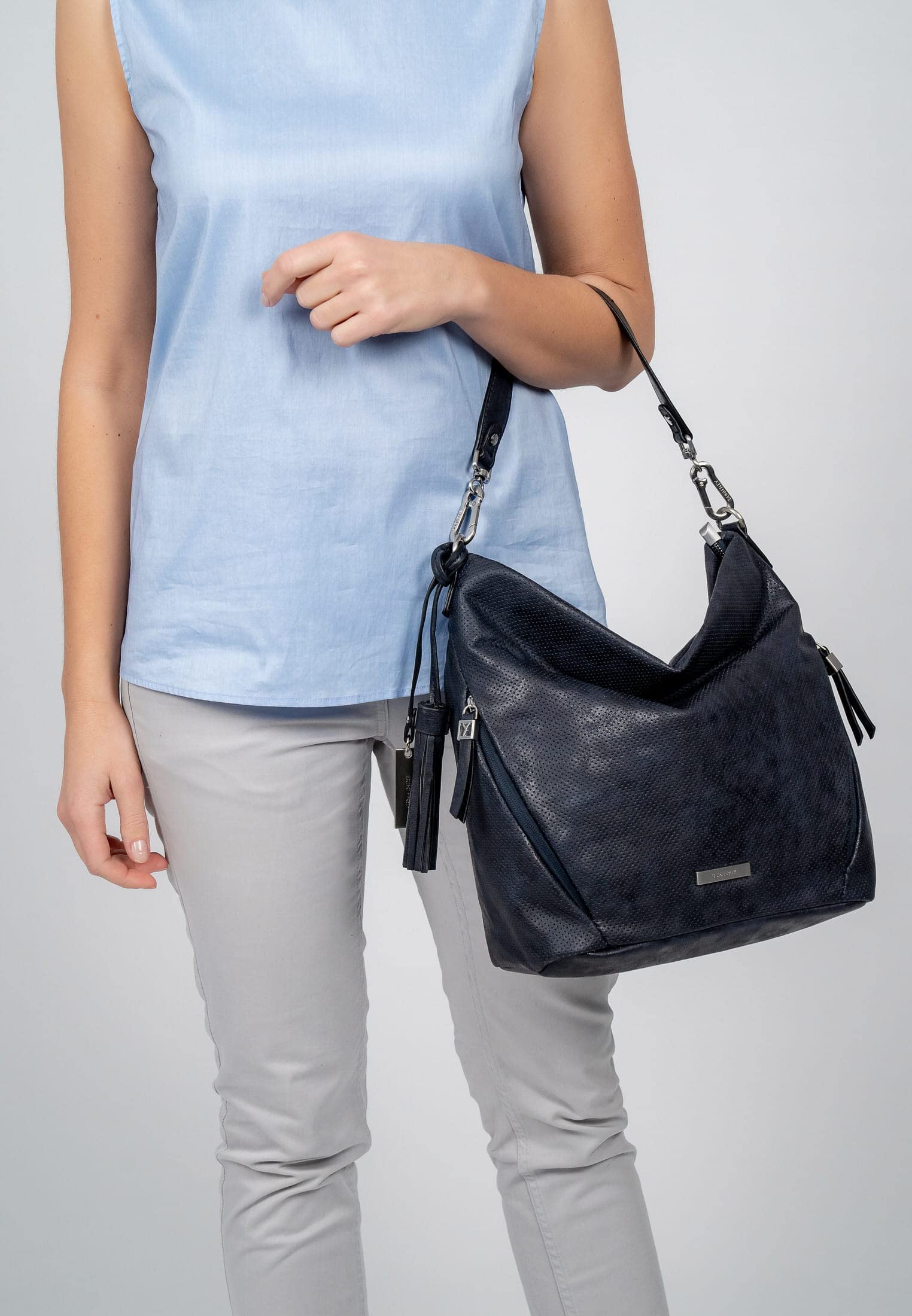 SURI FREY Bonny Hobo Umhängetasche Blue groß