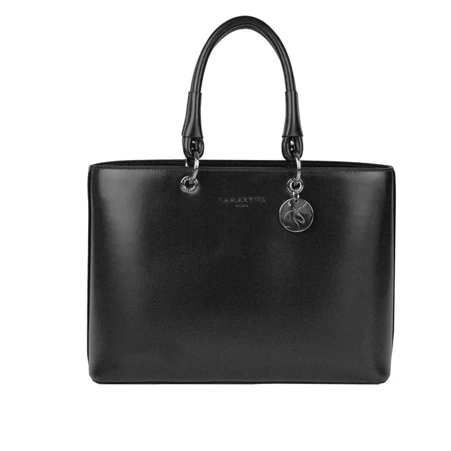 Lamarthe Caprice Handtasche Schwarz Spaltleder