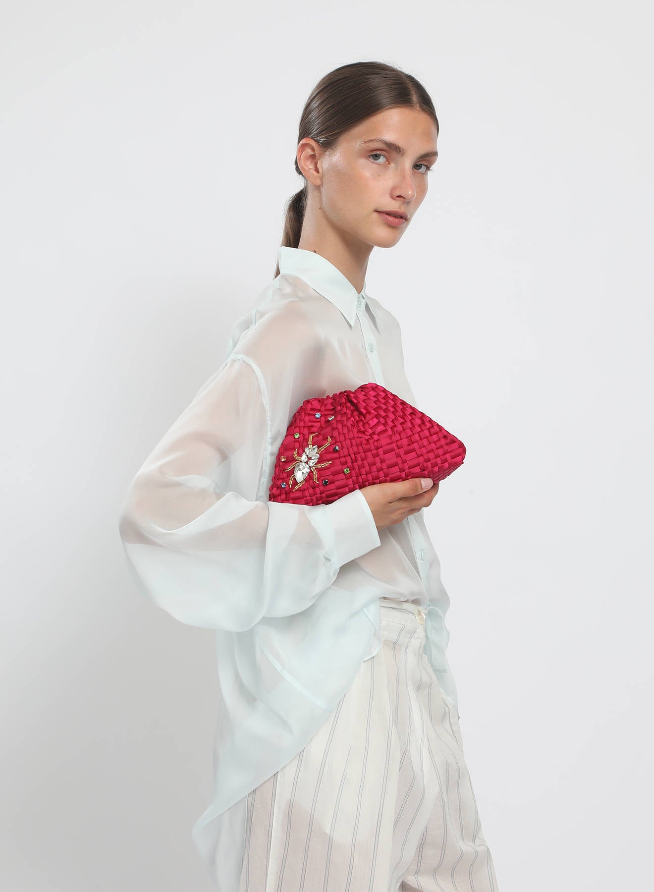 Maria la Rosa Scarabea WBS26.02.1 Mini Clutch Magenta