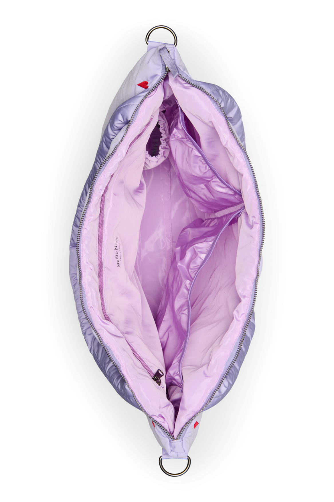 Studio Noos Puffy Wickeltasche Purple Hearts