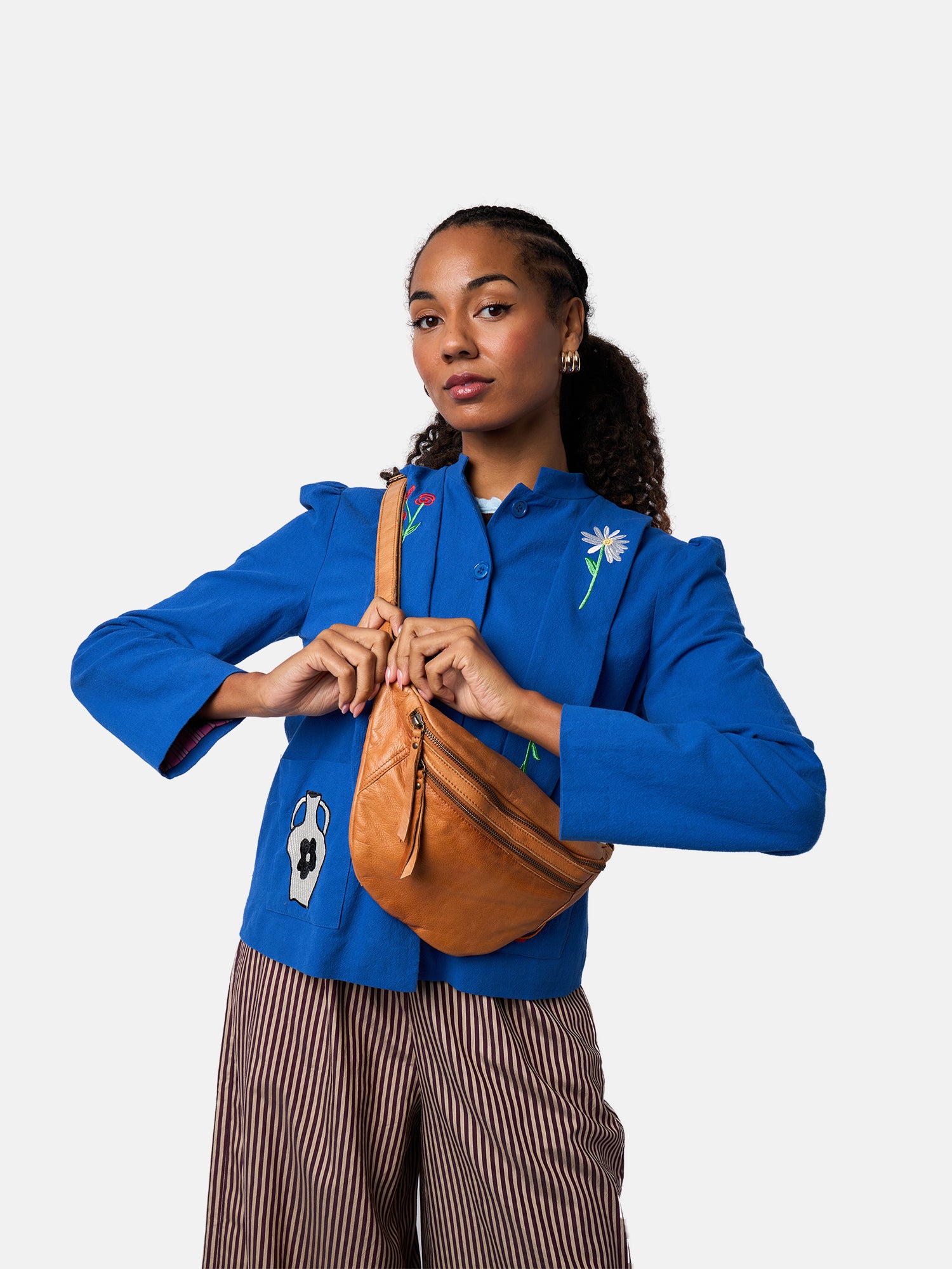 RE:DESIGNED Faust Urban 4875 Bauchtasche Burned Tan Leder