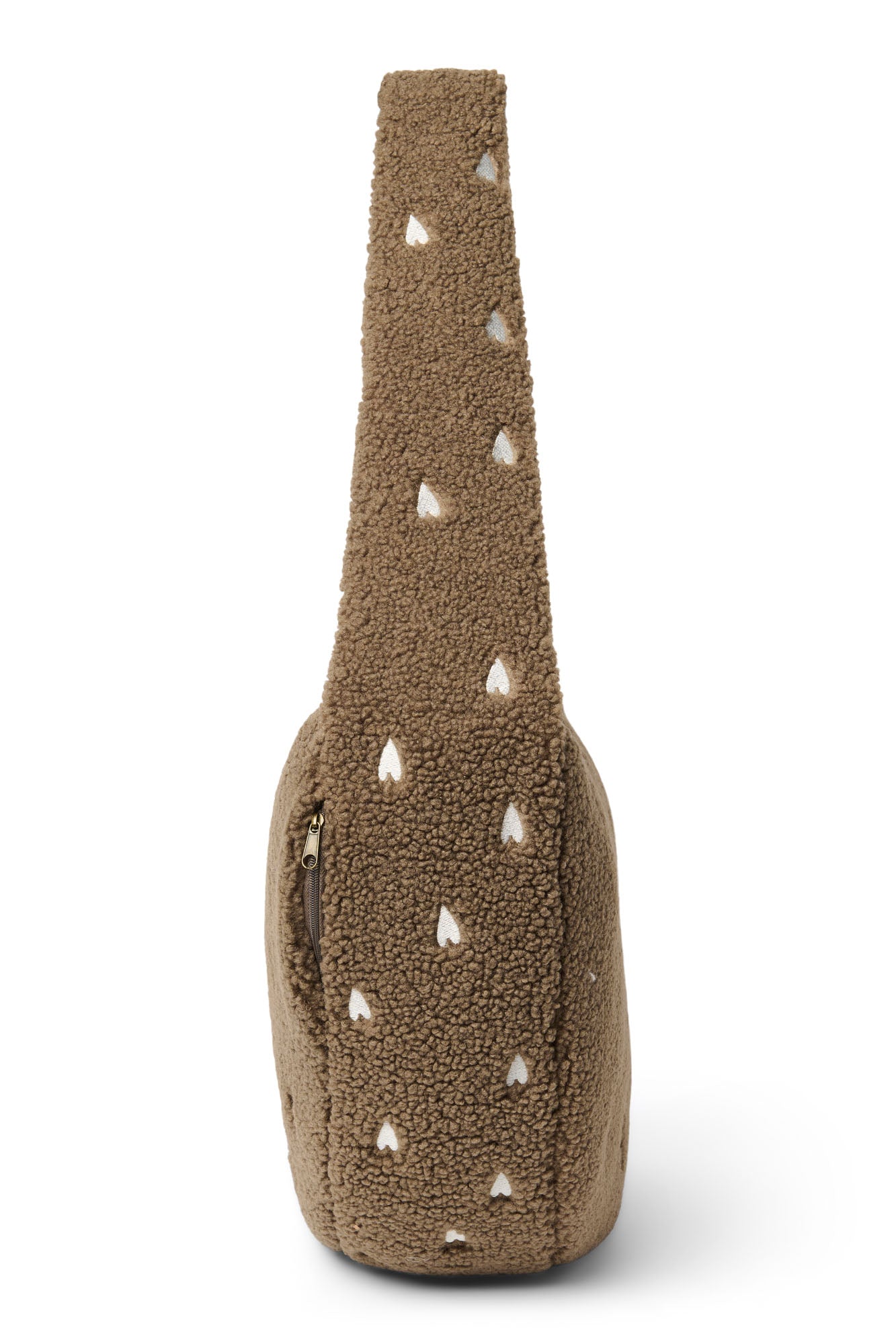Studio Noos Teddy Cross Body Umhängetasche Brown Hearts Plüsch