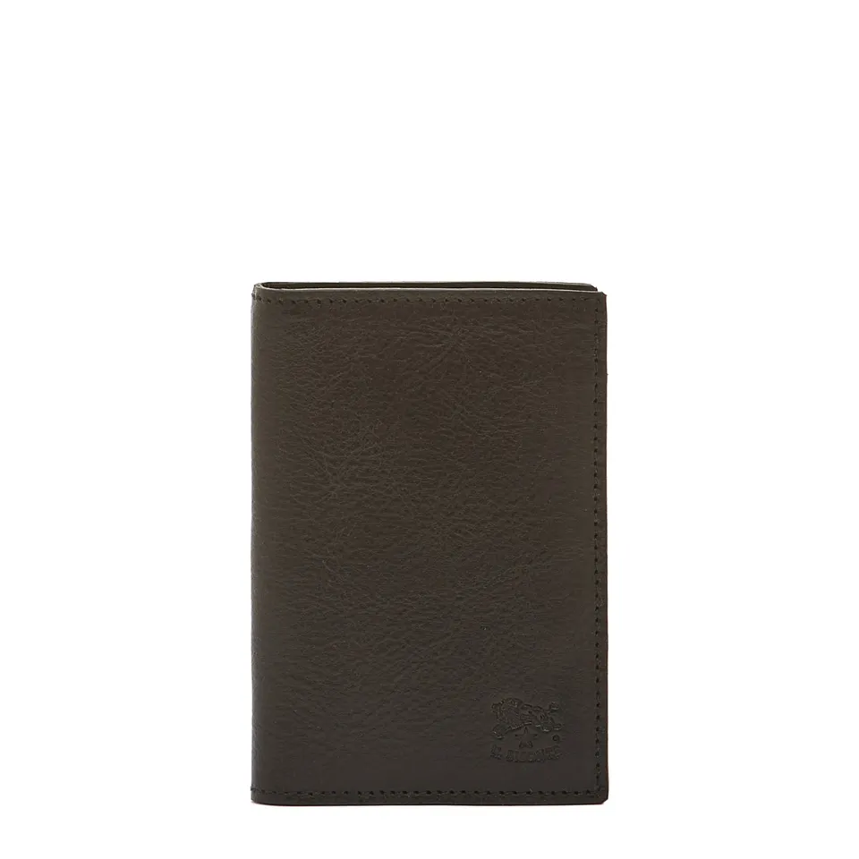 Il Bisonte Galileo Kartenetui Leder schwarz