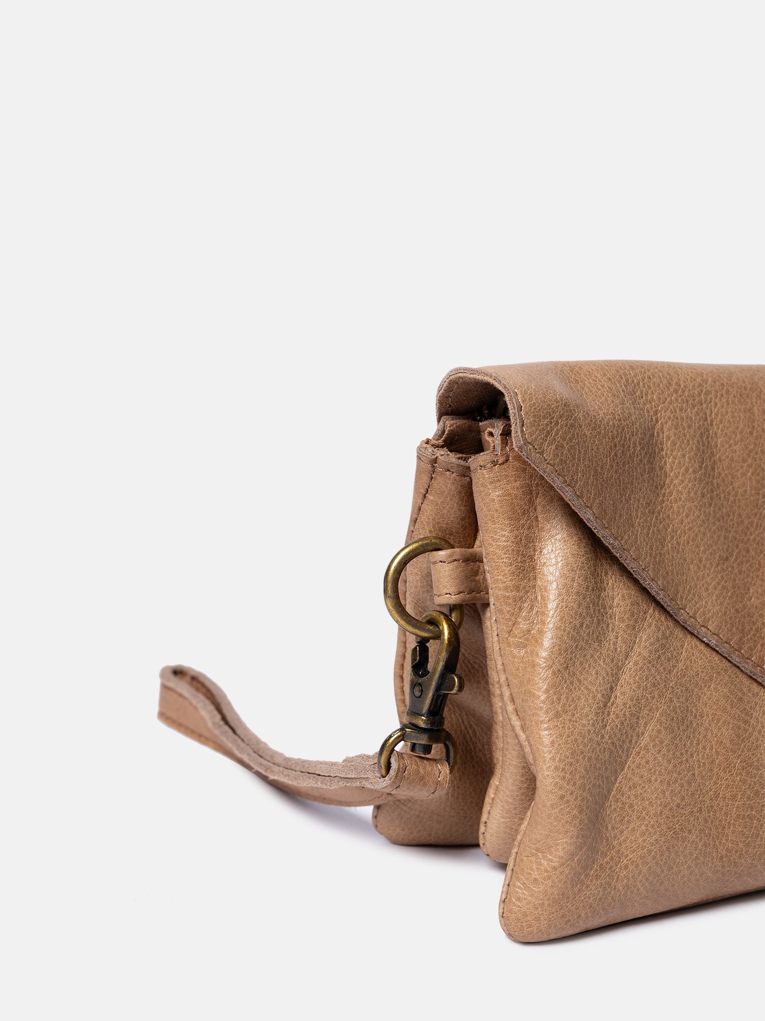 RE:DESIGNED Claire Urban Clutch Taupe Vollleder