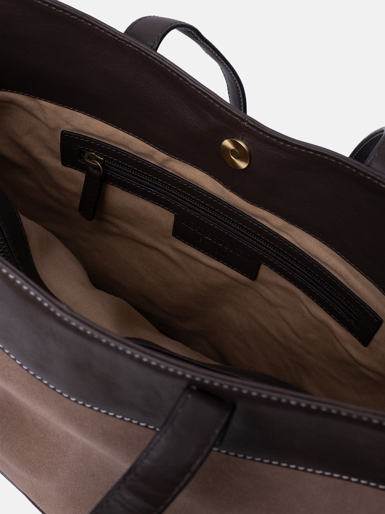 RE:DESIGNED Sol Big Handtasche Grau Vollleder
