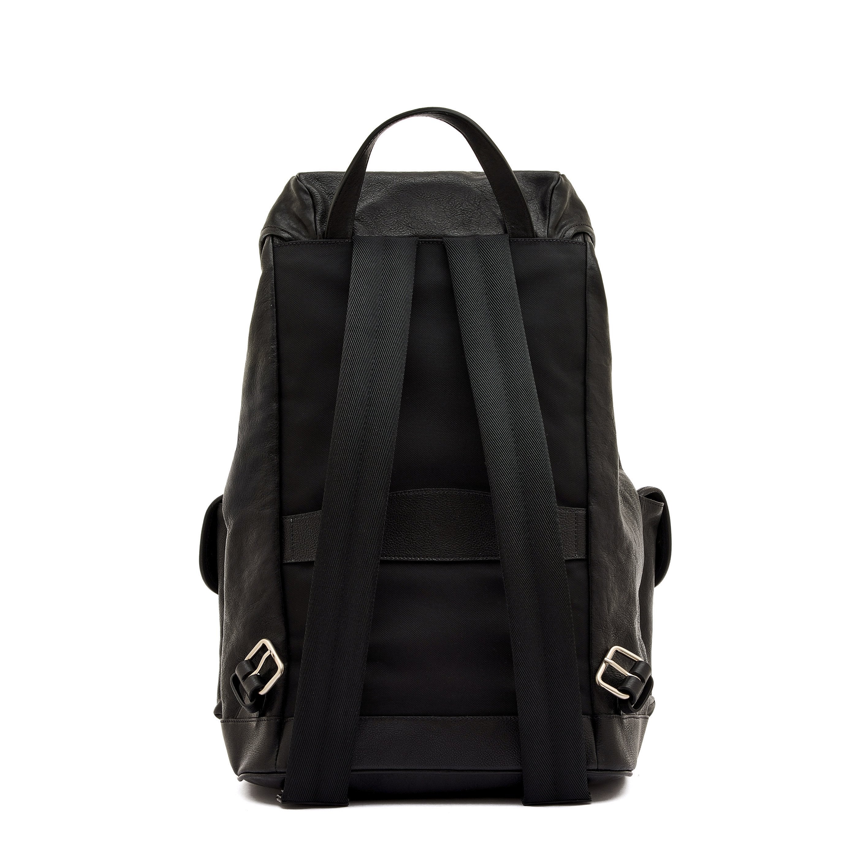 Il Bisonte 1990 Rucksack Herren Schwarz Vintageleder