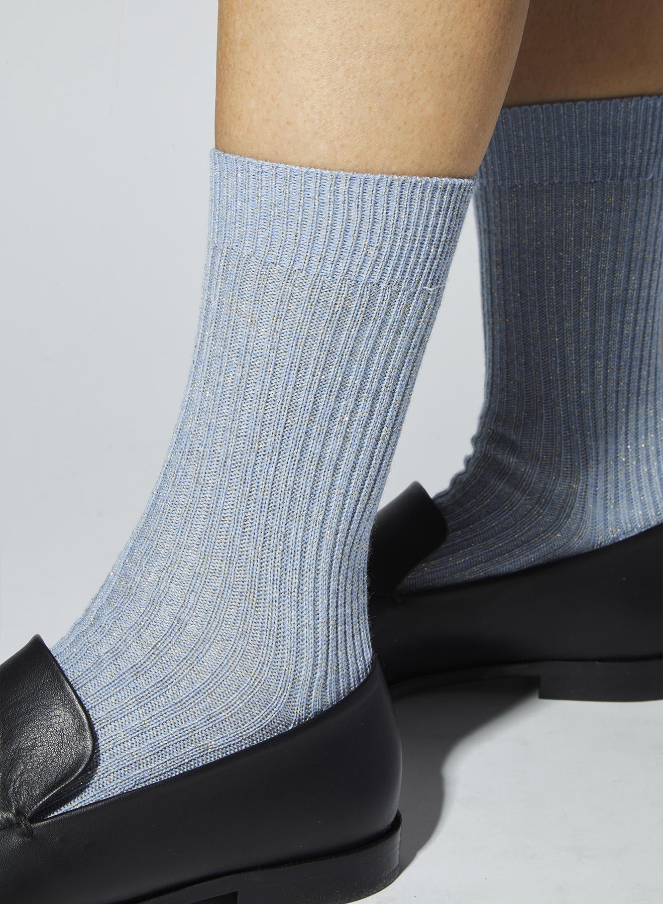 Maria la Rosa WD0A2UN4211 Socken Silver Lurex-Rippe
