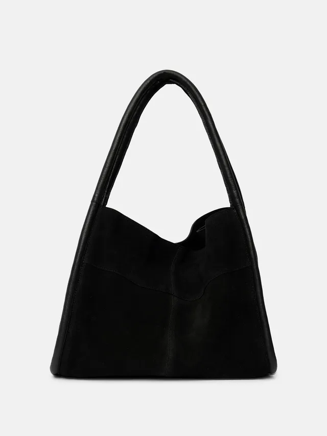 RE:DESIGNED Meno Shopper Schwarz Veloursleder