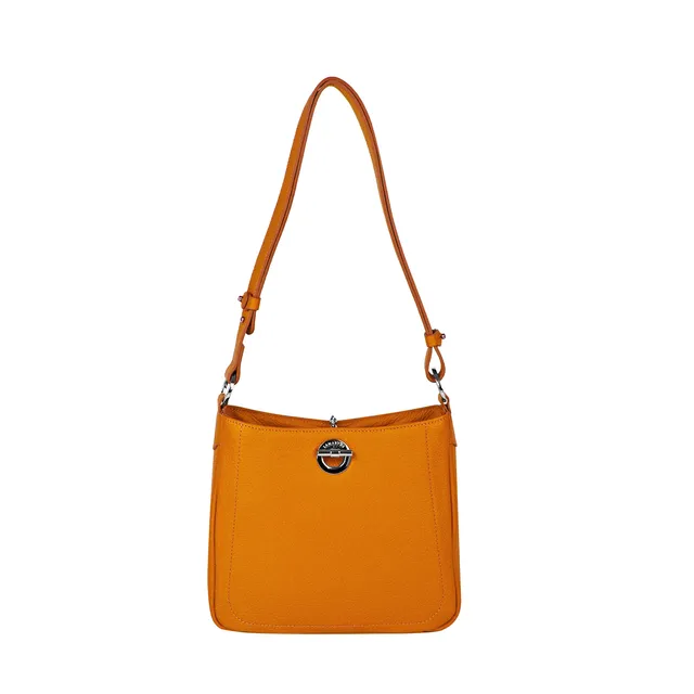 Lamarthe Paris Umhängetasche Orange Vollleder