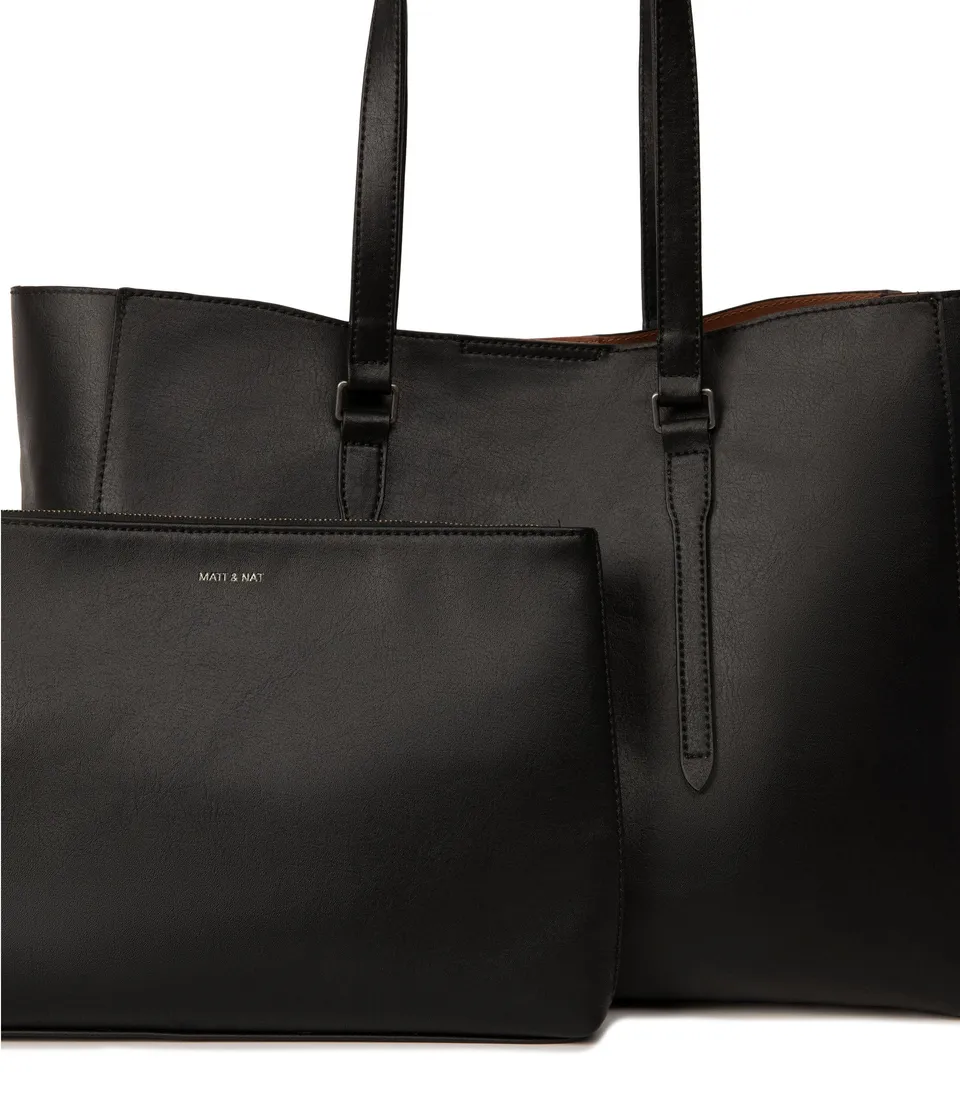 Matt & Nat Arbor Emel Tote Tasche Schwarz 14 Zoll