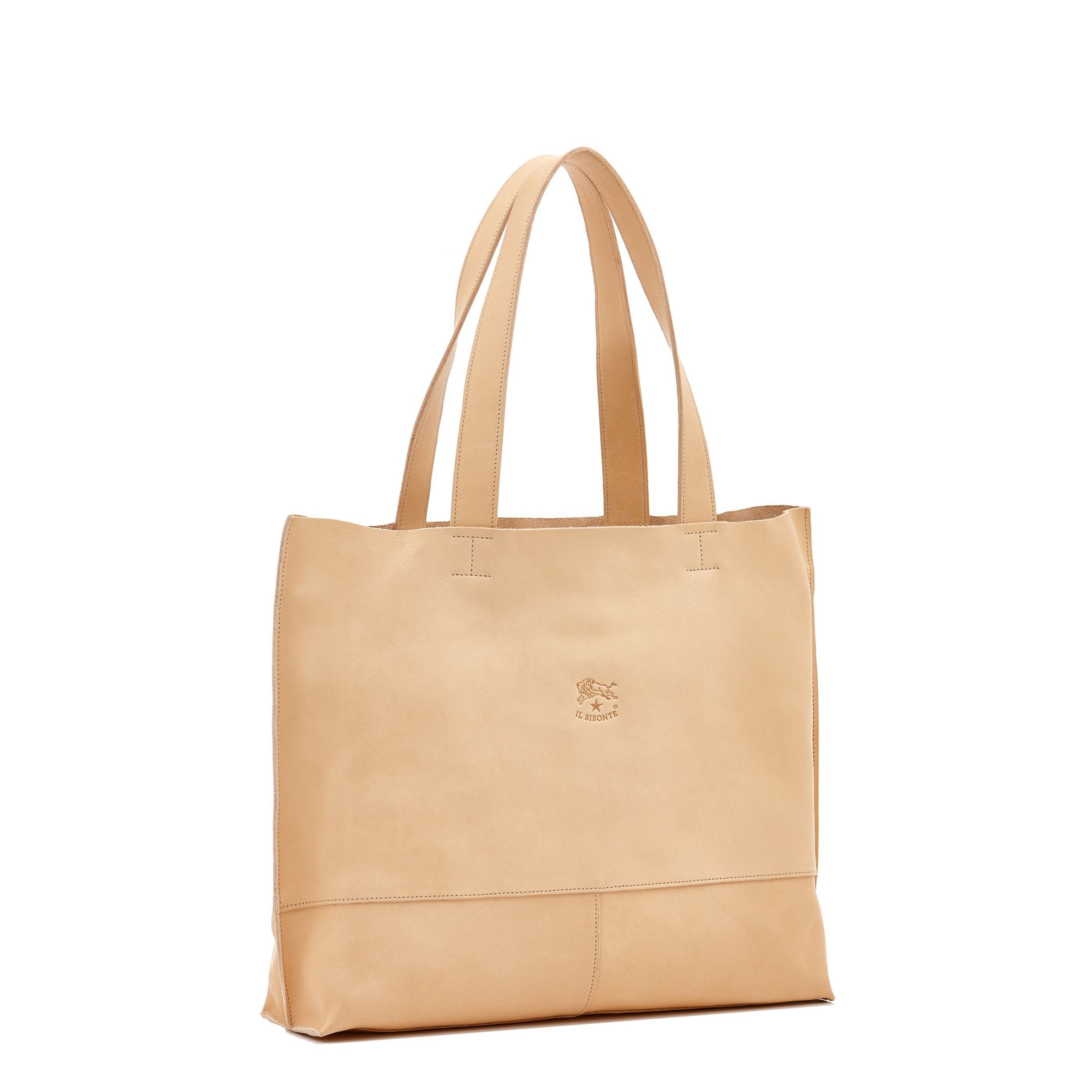 Il Bisonte Talamone Shopper Vollleder Natur Damen mit Beutel