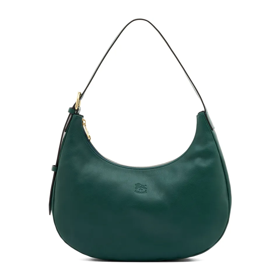 Il Bisonte Belcanto Schultertasche Oleandrogrün Vollleder