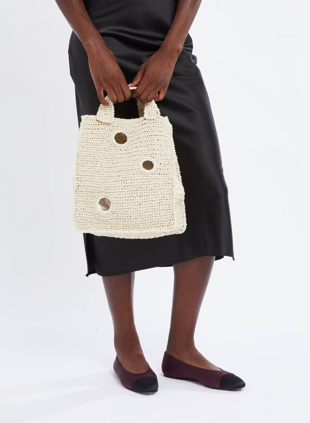 Maria la Rosa Hole WBS24.15 Tasche Tabacco Rafia