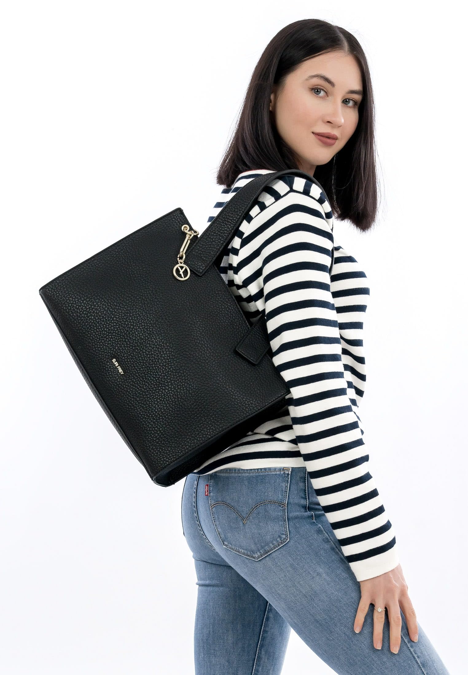 SURI FREY Gwenny Cityshopper M Shopper Schwarz Büro